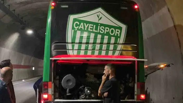 Dualarla yola çıkan Çayelispor'un Erzurum yolculuğu tünelde kabusa döndü