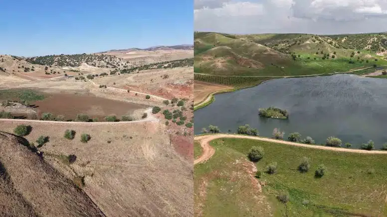 Kırıkkale göletleri bahar yağmurlarıyla eski günlerine döndü