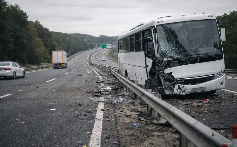 Polis servisi kaza yaptı: 30 polis yaralandı