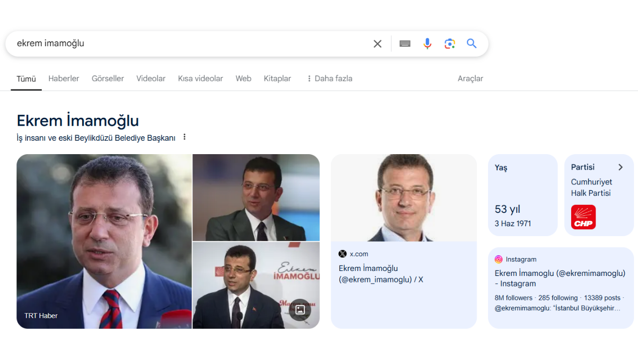 Google’dan Ekrem İmamoğlu Hamlesi Unvanı Anında Değiştirildi (1)