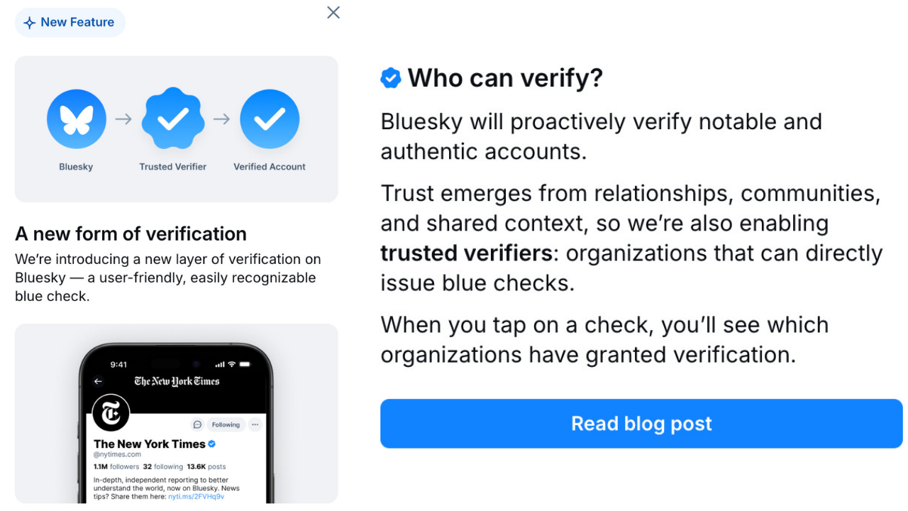 Blusky'a Mavi Tik Geliyo