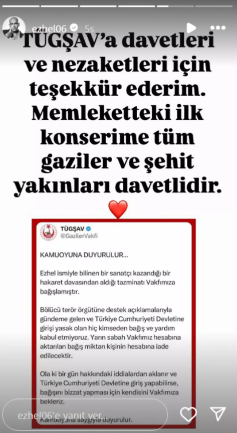 Ezhel’in Kazandığı Tazminatla Yaptığı Bağış Tügşav Tarafından Reddedildi! (2)