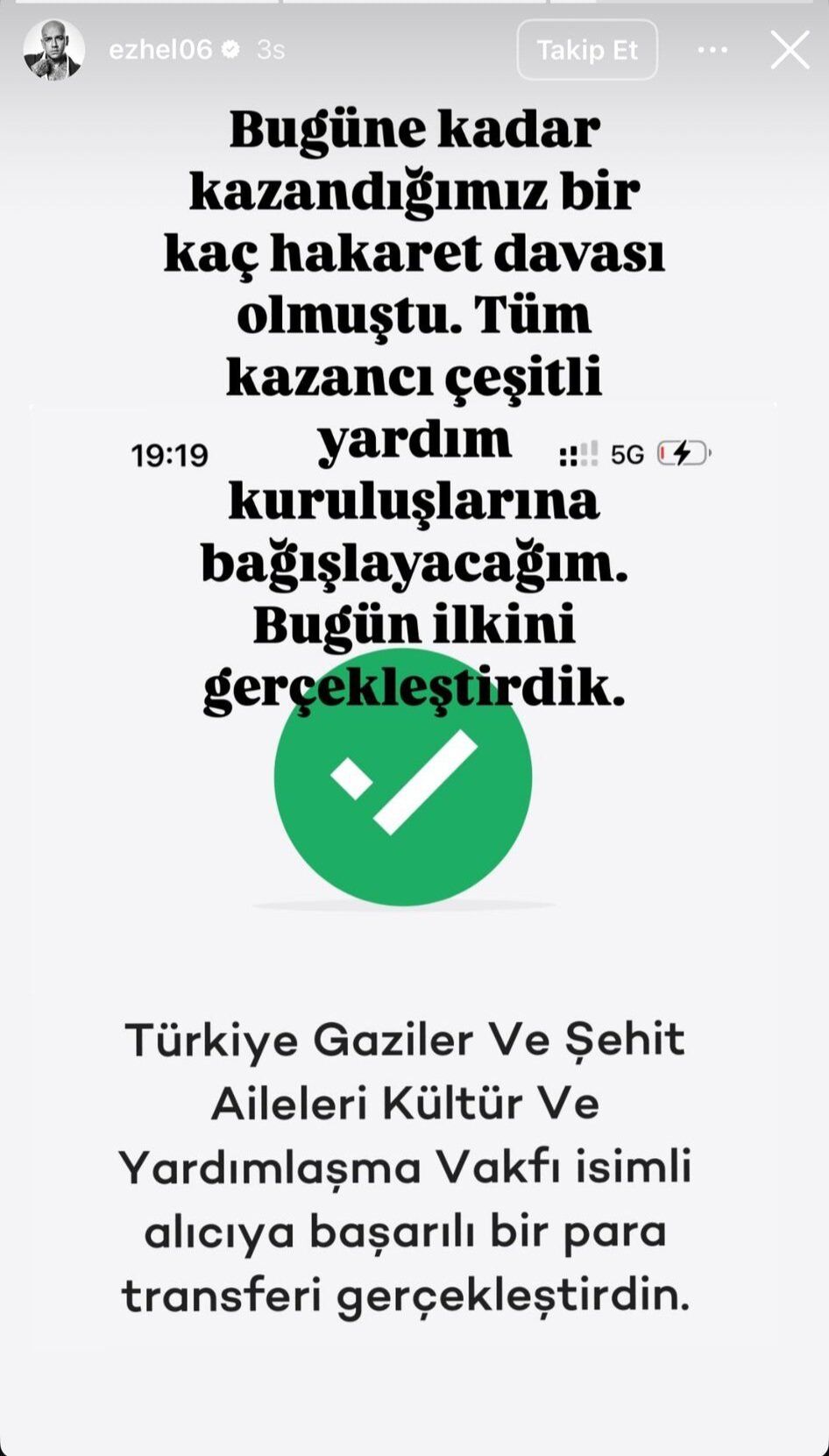 Ezhel’in Kazandığı Tazminatla Yaptığı Bağış Tügşav Tarafından Reddedildi! (4)-1