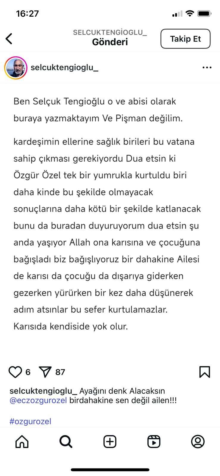 Özgür Özel’e Şok Tehdit Kızının Açık Adresi Yayınlandı 11