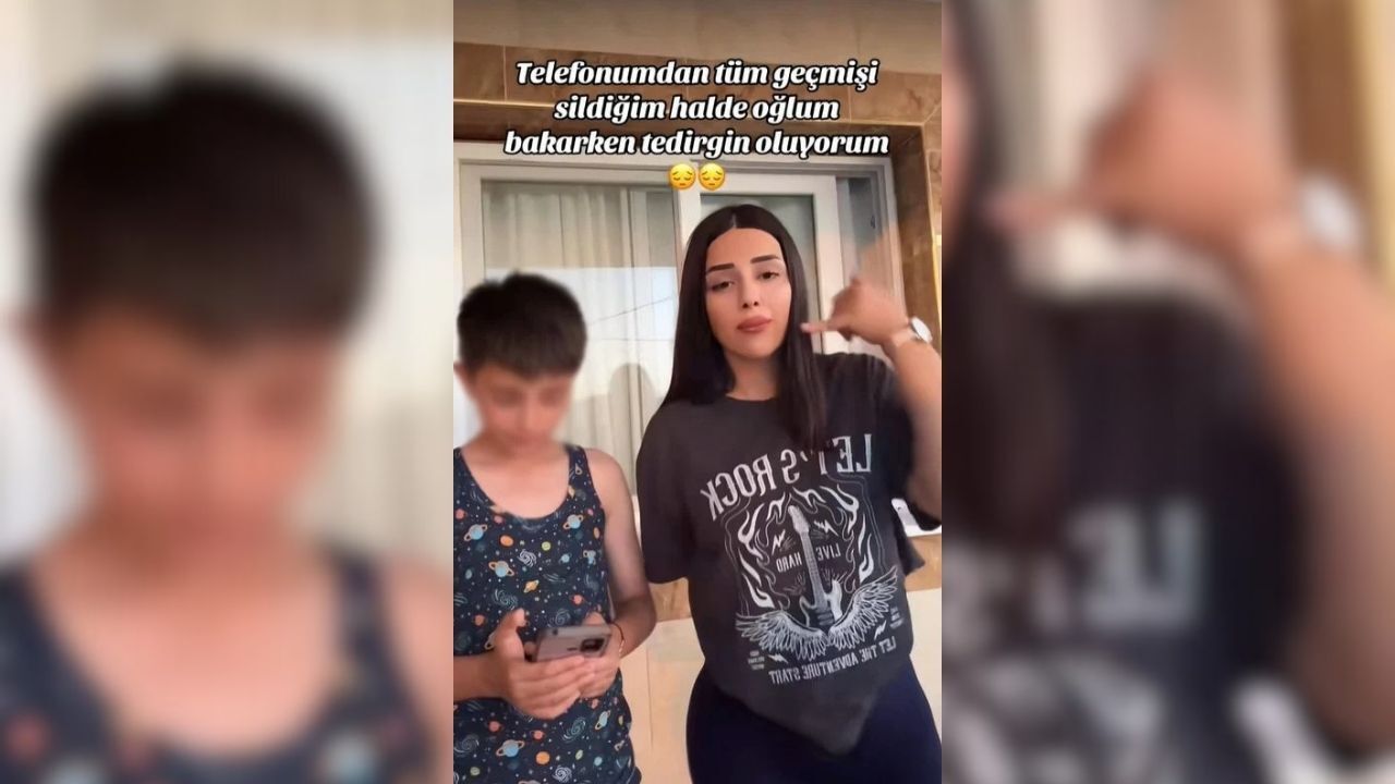 Tiktok Fenomeninin Oğluyla Çektiği Videolar Şok Etti! (4)