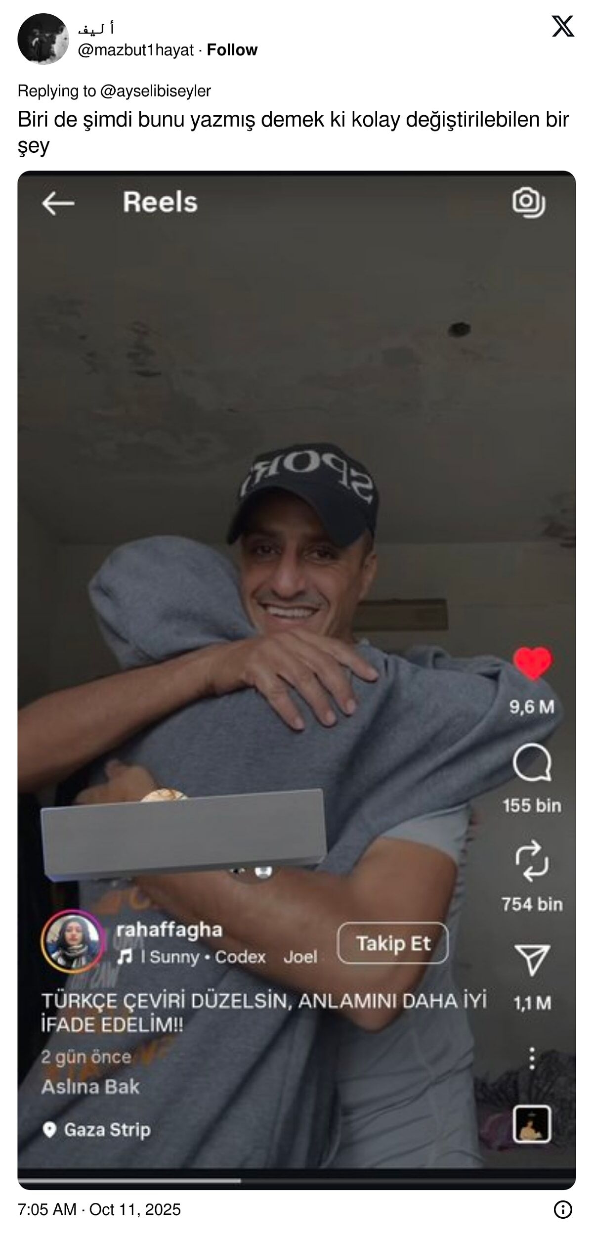 Gazzeli Kadının %22Savaş Bitti%22 Videosu Viral Oldu! Türkçe Çeviri Tepki Çekti 3