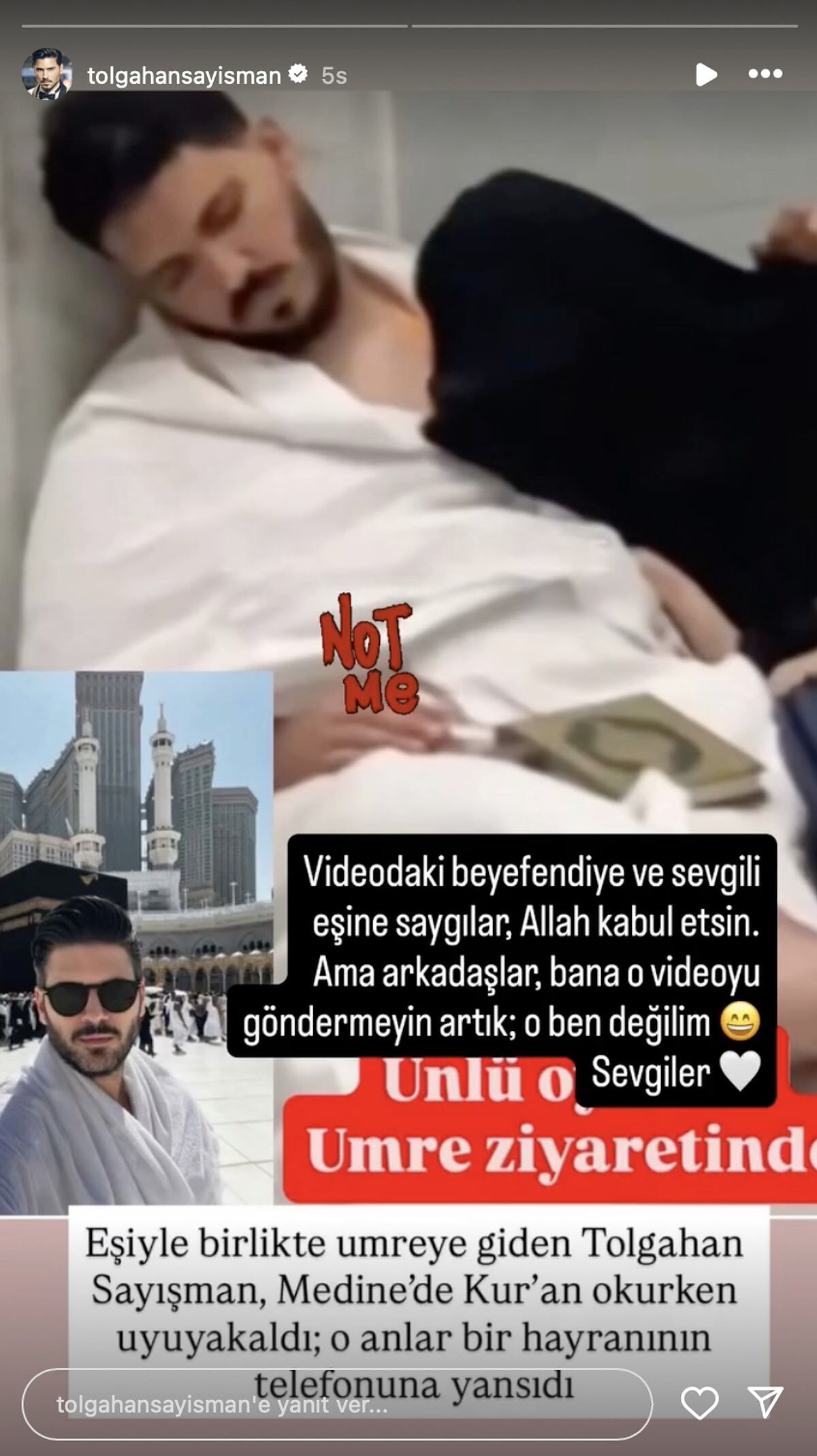 Tolgahan Sayışman’dan Umre Kuran Okurken Uyuya Kaldığı İddialarına Yanıt!2
