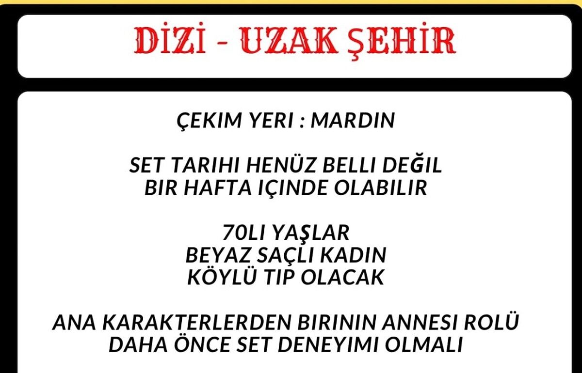 Uzak Şehir’de Şok Gelişme! Yeni Karakter İlanı İfşa Oldu, Hangi Başrolün Annesi Geliyor? 1