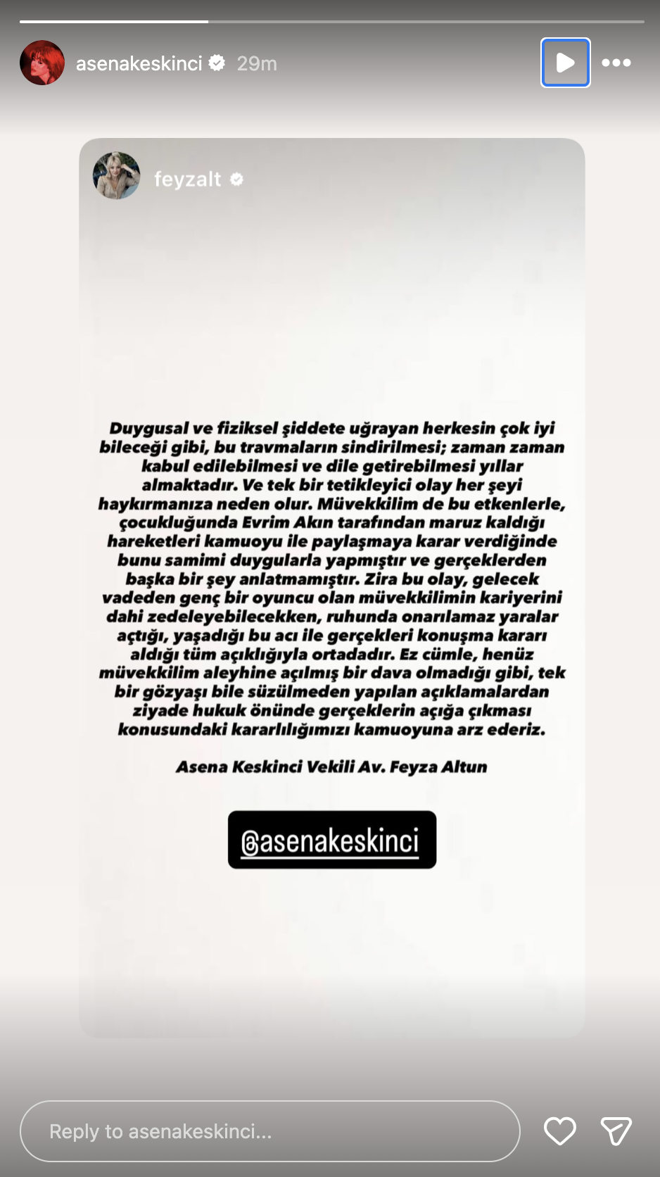 Asena Keskinci’nin Avukatı Feyza Altun’dan Evrim Akın'a Hukuk Önünde Gerçekler Açığa Çıkacak1