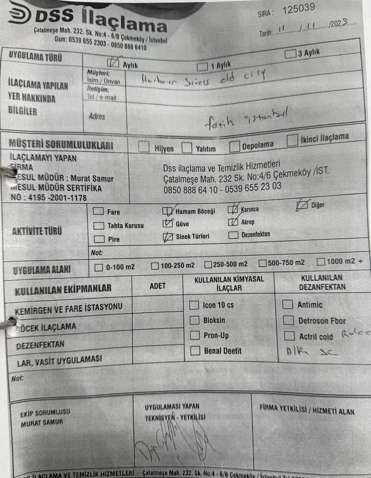 Böcek Ailesini Öldüren Zehirlenme Faciasında Ilaçlama Belgesi Ortaya Çıktı