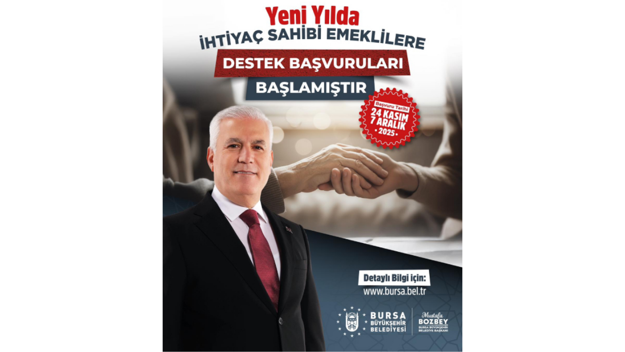 Bursa Büyükşehir’den Emeklilere 2.500 Tl Destek