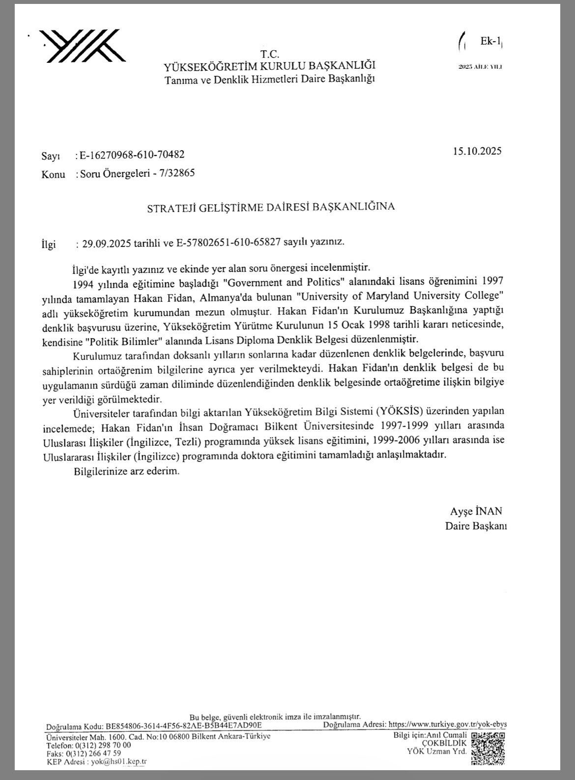 Chp’li Namık Tan’dan Hakan Fidan’ın Diploması Hakkında Yeni İddia “Kuşkularımızda Ne Yazık Ki Haklıymışız”1