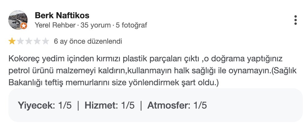 Gurbetçi Ailenin Zehirlendiği İşletmeye Yapılan Müşteri Yorumları İfşa Oldu 2025 11 14 16.20.42