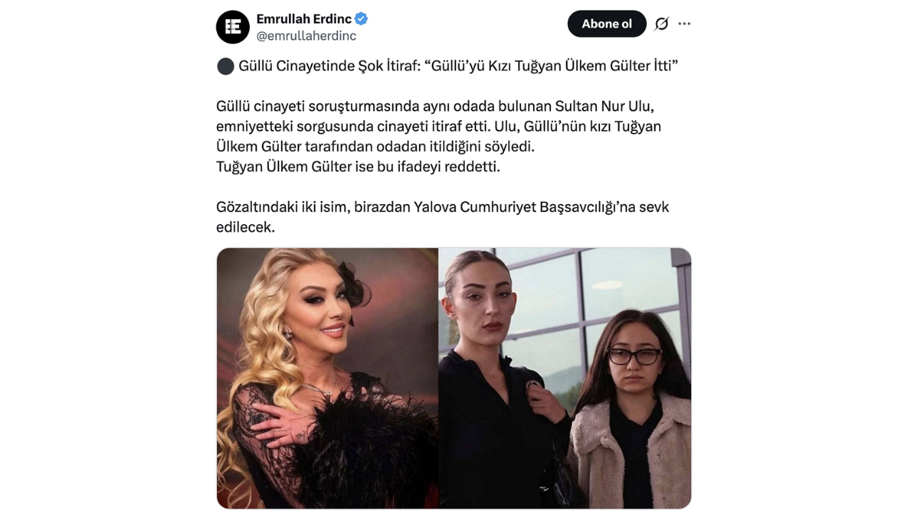 İddia Güllü'nün Kızının Arkadaşı Cinayeti Itiraf Etti! (1)