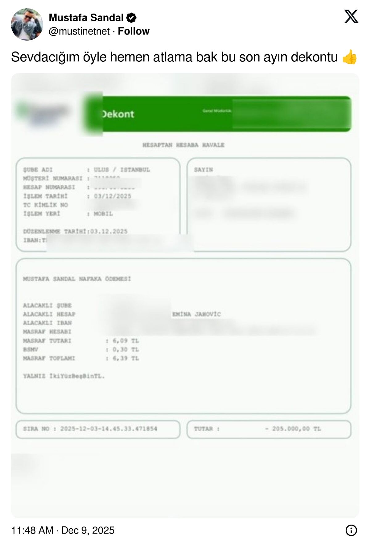 Mustafa Sandal'dan Sevda Türküsev'e %22Dekontlu%22 Yanıt Nafaka Ödediğimin Kanıtı Bu 3