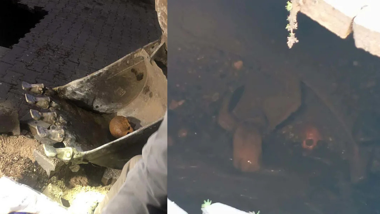 Çöken Yolda Insan Kemikleri Bulundu