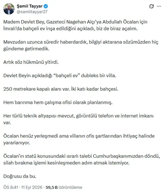 İşte detaylar! Öcalan için yapılan villada yok yok
