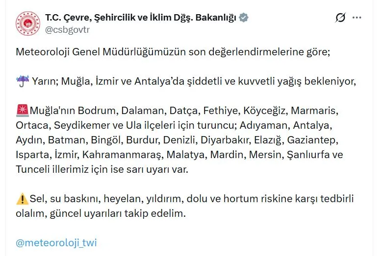 Meteorolojiden kritik uyarı: 19 il için alarm zilleri çalıyor