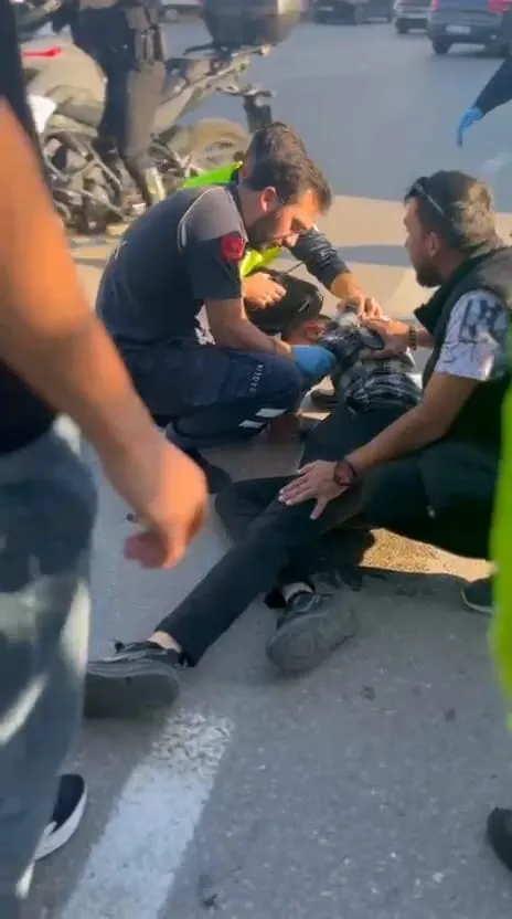 İnegöl'de trafik kazası: Halk otobüsü yayaya çarptı