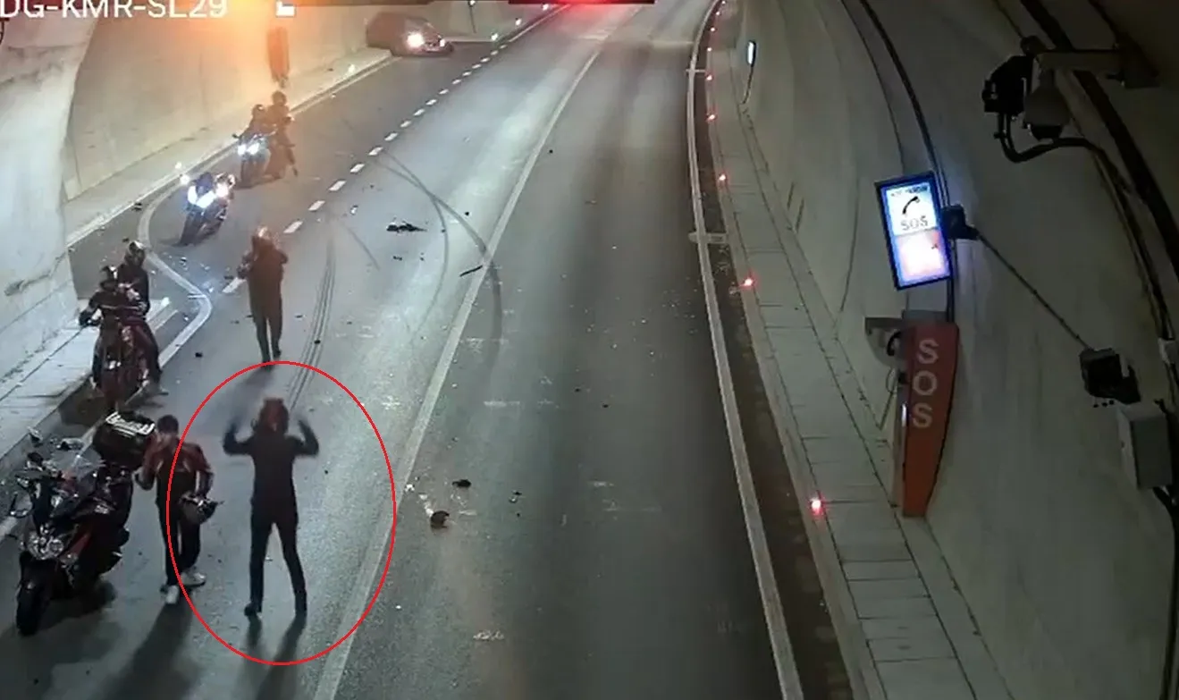 Tüneldeki dehşet anları kamerada: Eşinin gözleri önünde hayatını kaybetti