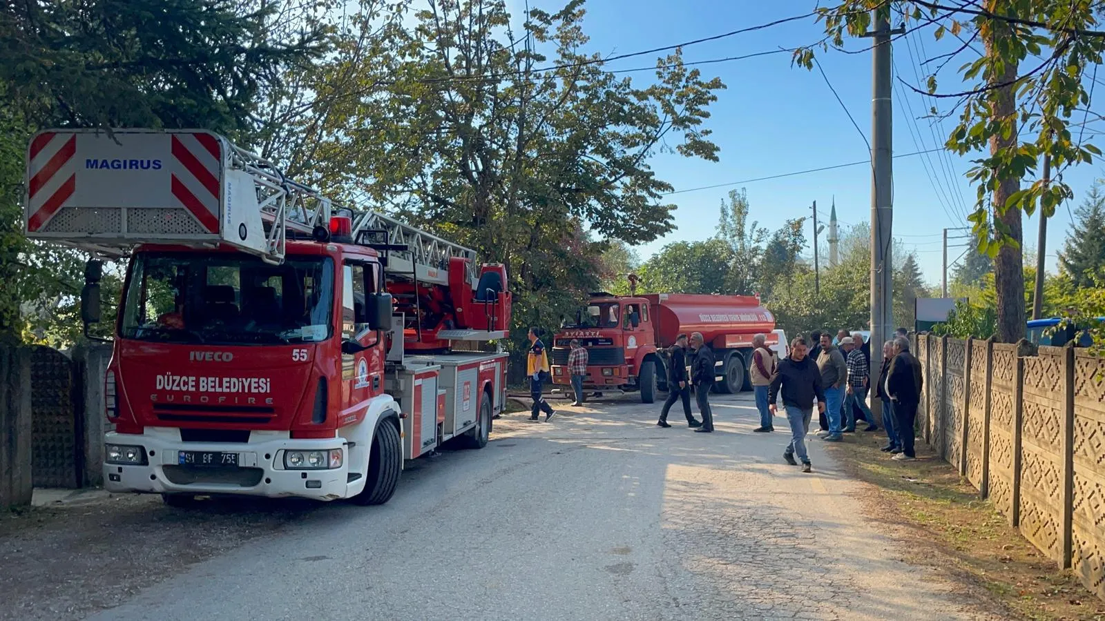 Düzce'de korku dolu anlar: Alevler evlere ulaşmadan durduruldu