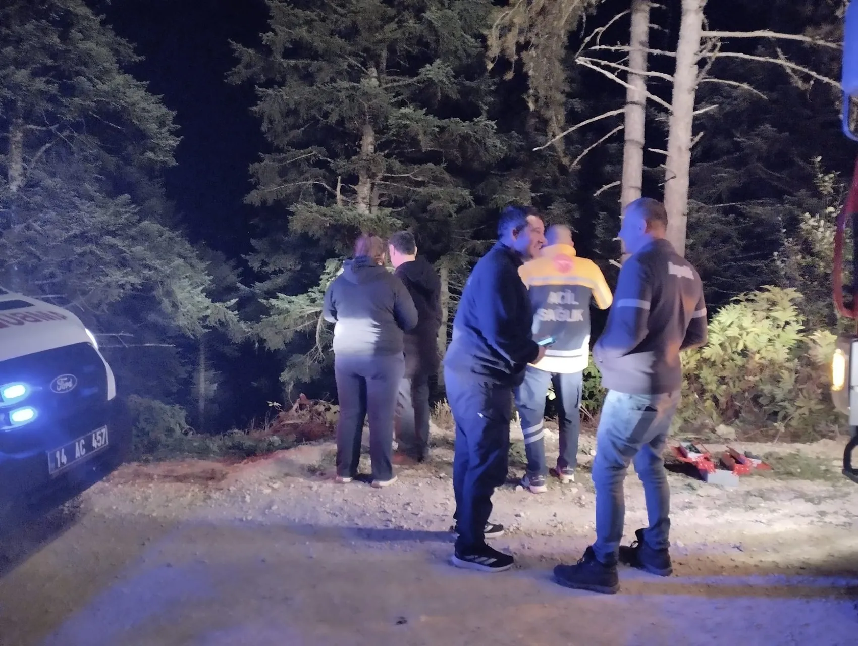 Bolu'da yayla yolunda dehşet anları: 100 metrelik uçuruma yuvarlanan araçtan mucizevi kurtuluş