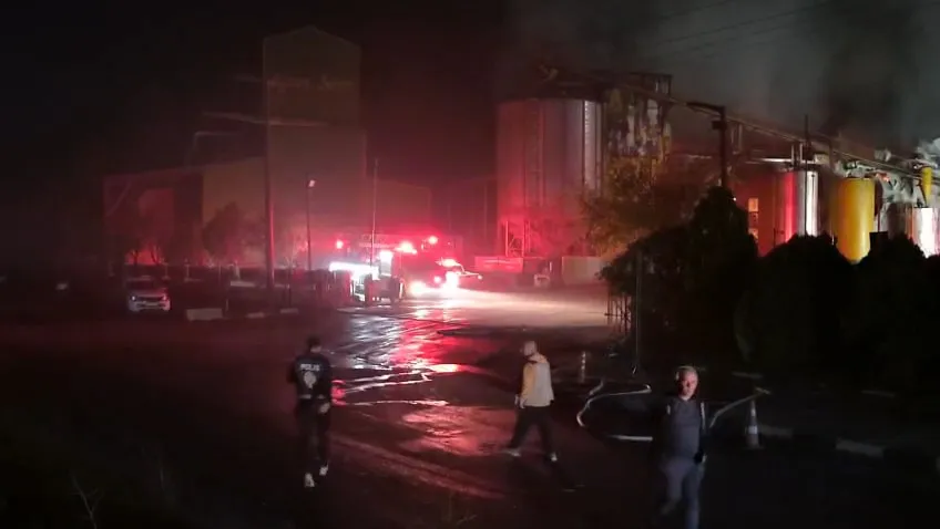 Bandırma'da gece yarısı dehşeti: Dev yağ fabrikası alevlere teslim oldu