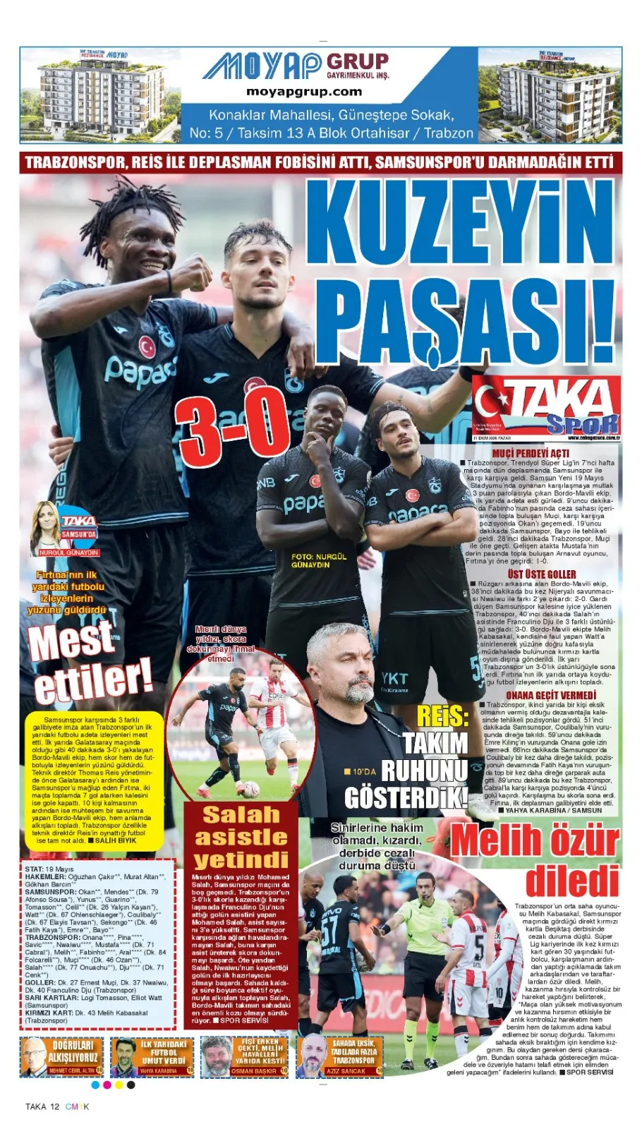 Karadeniz'de fırtına dinmiyor: Trabzonspor'un Samsun zaferi istatistikleri altüst etti