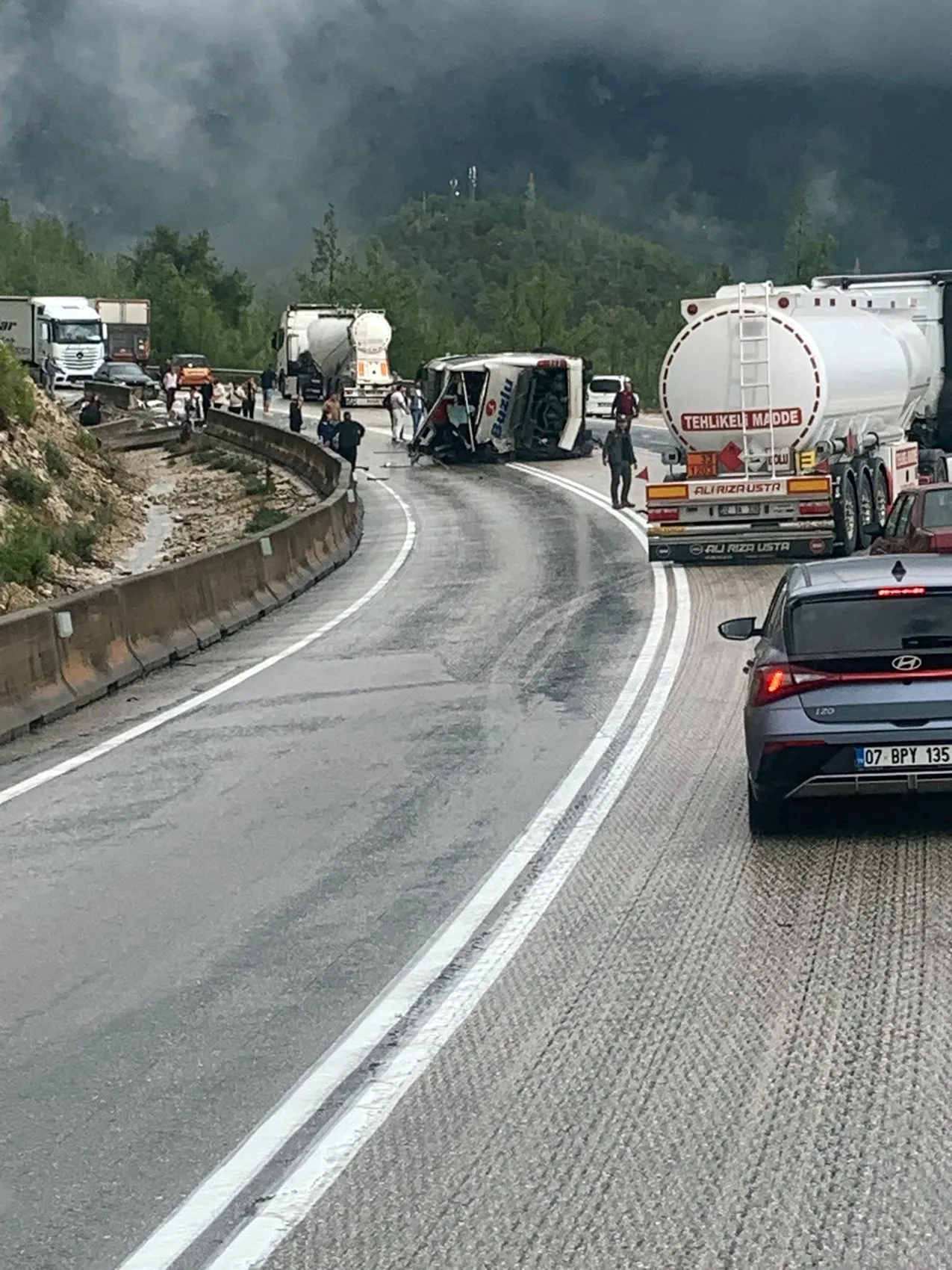 Dereboğazı'nda korkunç kaza: Dinlenme kabinindeki yedek şoför hayatını kaybetti