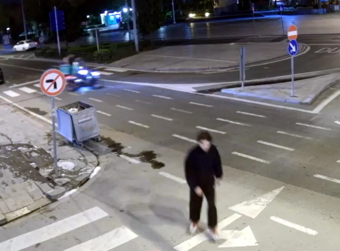 Çorlu'da gece yarısı dehşeti: İki motosikletin çarpışma anı saniye saniye kaydedildi