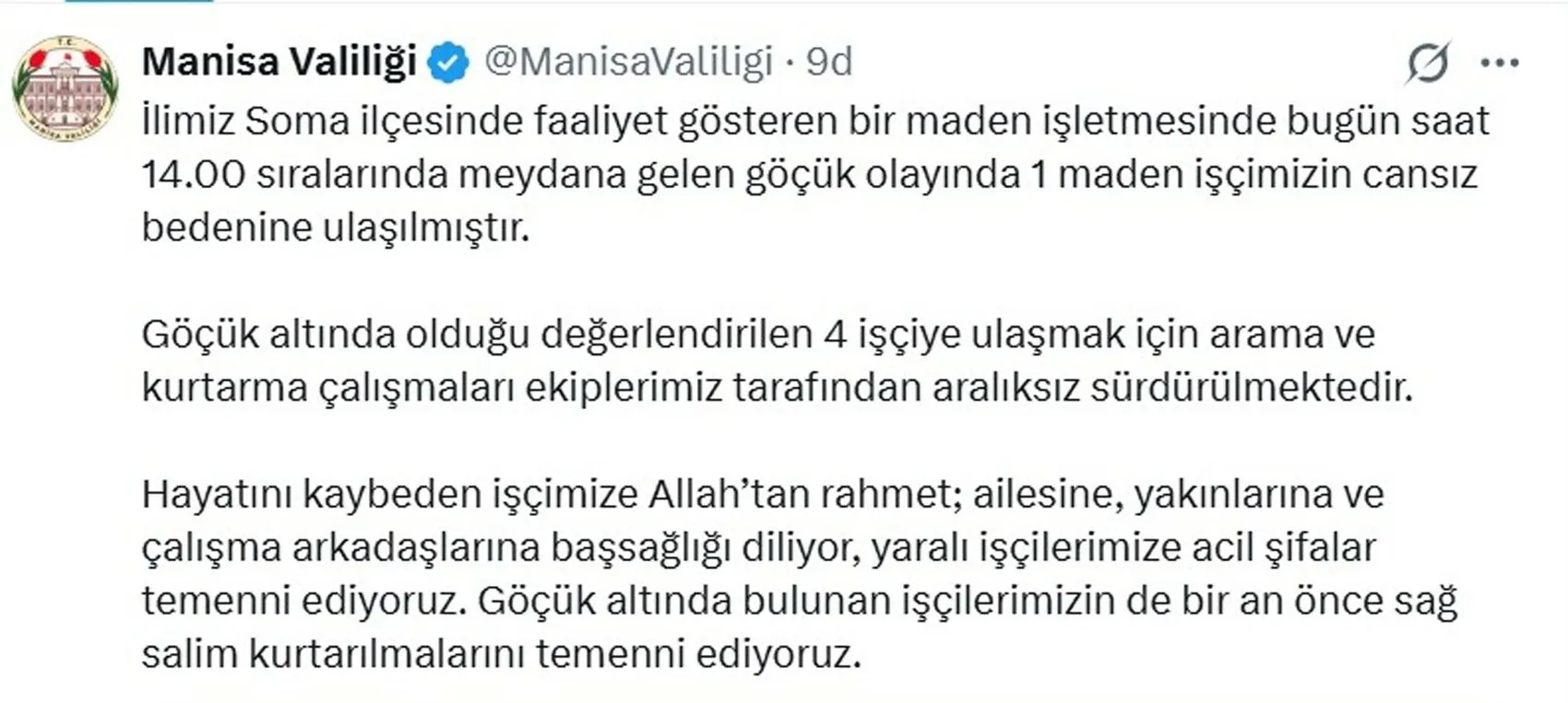 Soma'da yürekleri ağza getiren göçük: Bir acı haber, dört işçi için umutlu bekleyiş sürüyor
