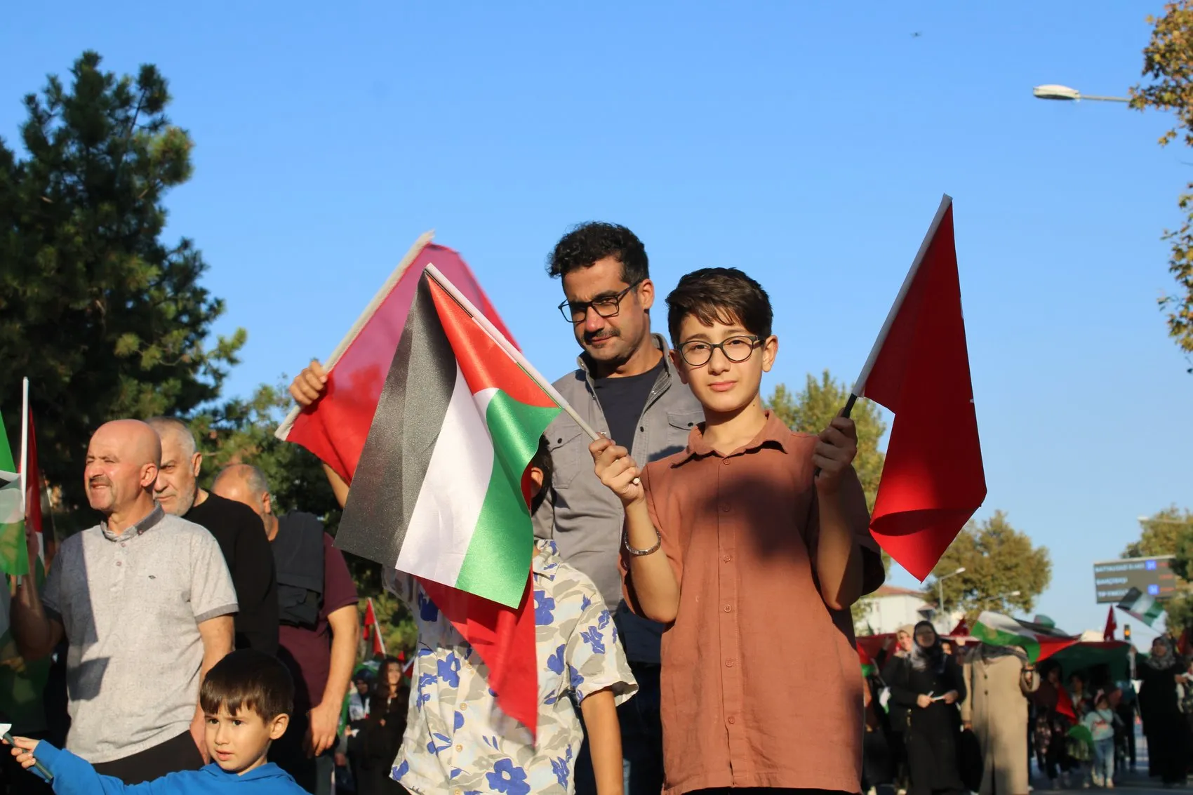 Malatya sokaklarında Gazze için yükselen tek ses: Büyük Filistin Yürüyüşü