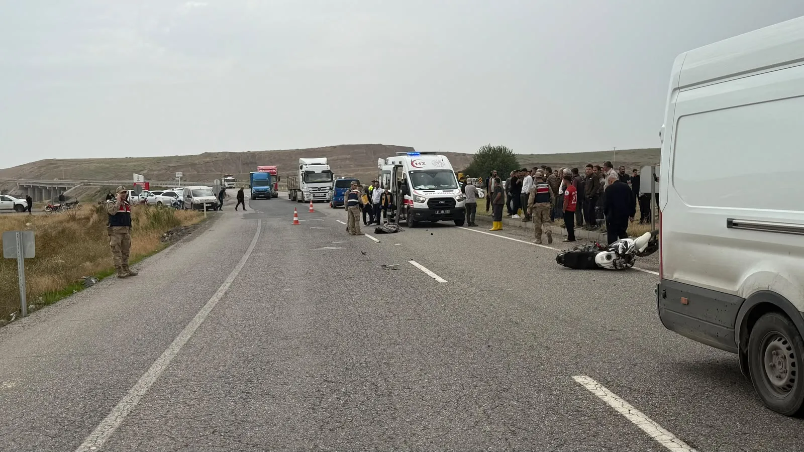 Bismil kara yolunda acı veda: 14 yaşındaki motosiklet sürücüsü hayata veda etti