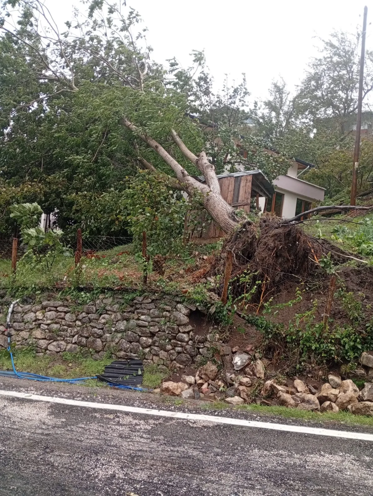 Bartın'da doğa öfkesini kustu: Yollar kapandı, çatılar uçtu