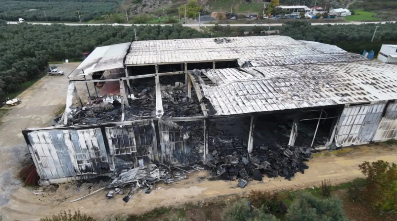 İznik'teki dev tesisten geriye sadece enkaz kaldı: Havadan görüntülendi