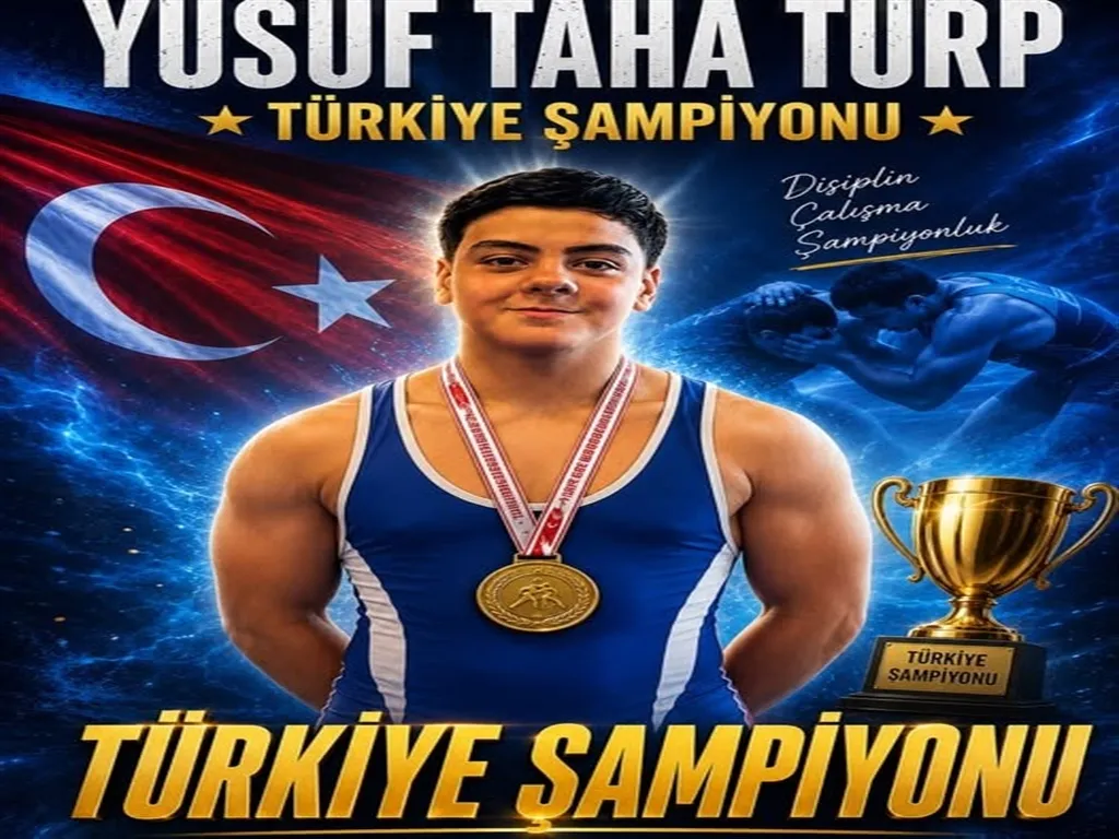 Güreş minderlerinin genç yıldızı Yusuf Taha Turp son yolculuğuna uğurlandı