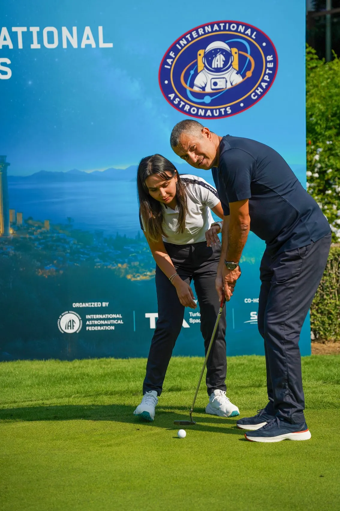 Uzaydan yeşil sahalara: Astronotlar Belek'in golf turizmi için sahaya indi