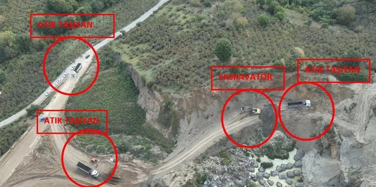 Doğa katliamına jandarma engeli: Sanayi atıklarını araziye boşaltırken yakalandılar