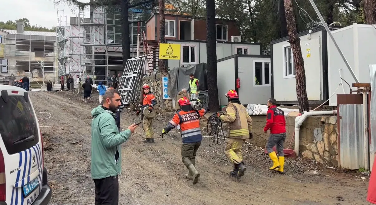 Beykoz'daki okul inşaatında sel felaketinin acı bilançosu: Bir işçi hayatını kaybetti