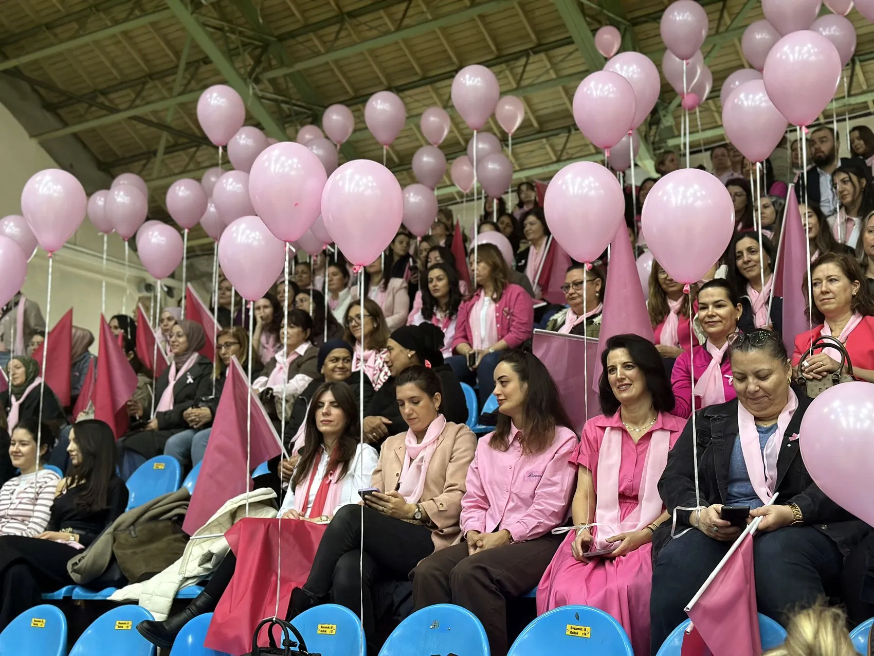 Edirne'de parke üzerinde pembe dayanışma: Sağlıkçılar erken tanı için sahaya indi