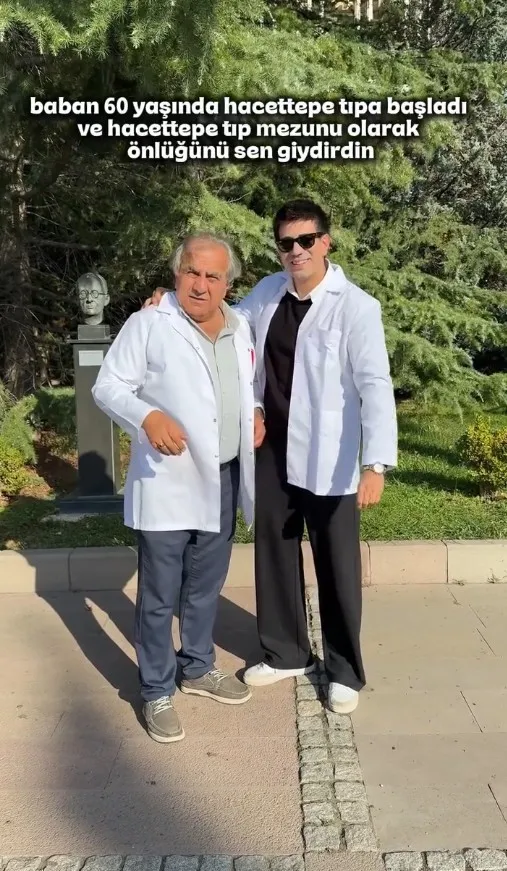 Oğlunun asistan doktor olduğu fakülteye 60 yaşında döndü: Beyaz önlüğü evlat elinden giymek