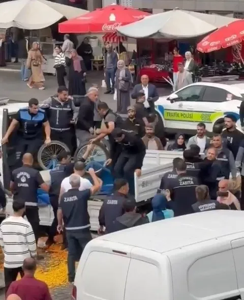 Diyarbakır'ın kalbinde gergin anlar: Kaldırım işgali müdahalesi arbedeye dönüştü