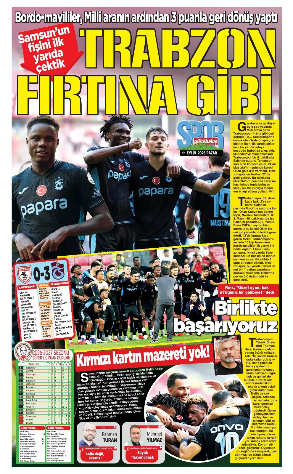 Karadeniz'de fırtına dinmiyor: Trabzonspor'un Samsun zaferi istatistikleri altüst etti
