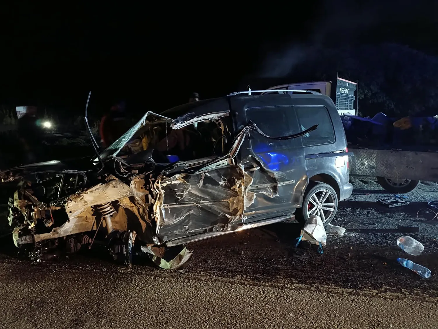 Kula'da yol çalışması kabusa döndü: Zincirleme kazada 5 kişi hastanelik oldu