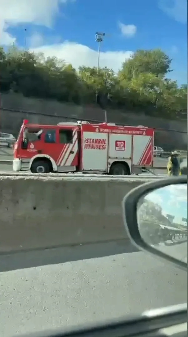 TEM Otoyolu'nda alevlere teslim olan takside şaşırtan alkol krizi