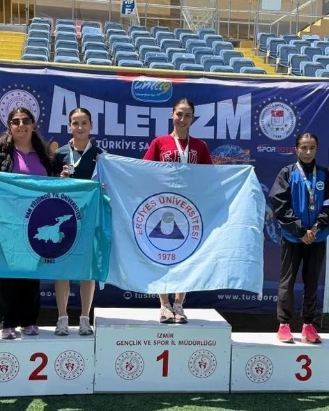 ERCİYES ÜNİVERSİTESİ SPORCULARI 1 ALTIN, 2 GÜMÜŞ VE 1 BRONZ OLMAK ÜZERE 4 MADALYA KAZANDI.