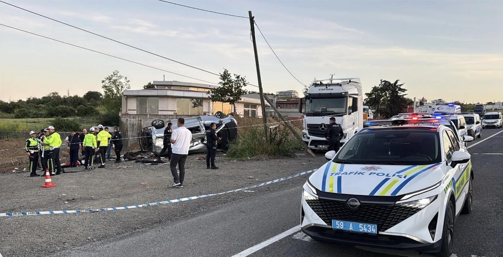 Tekirdağ yolunda zincirleme kaza bir can aldı