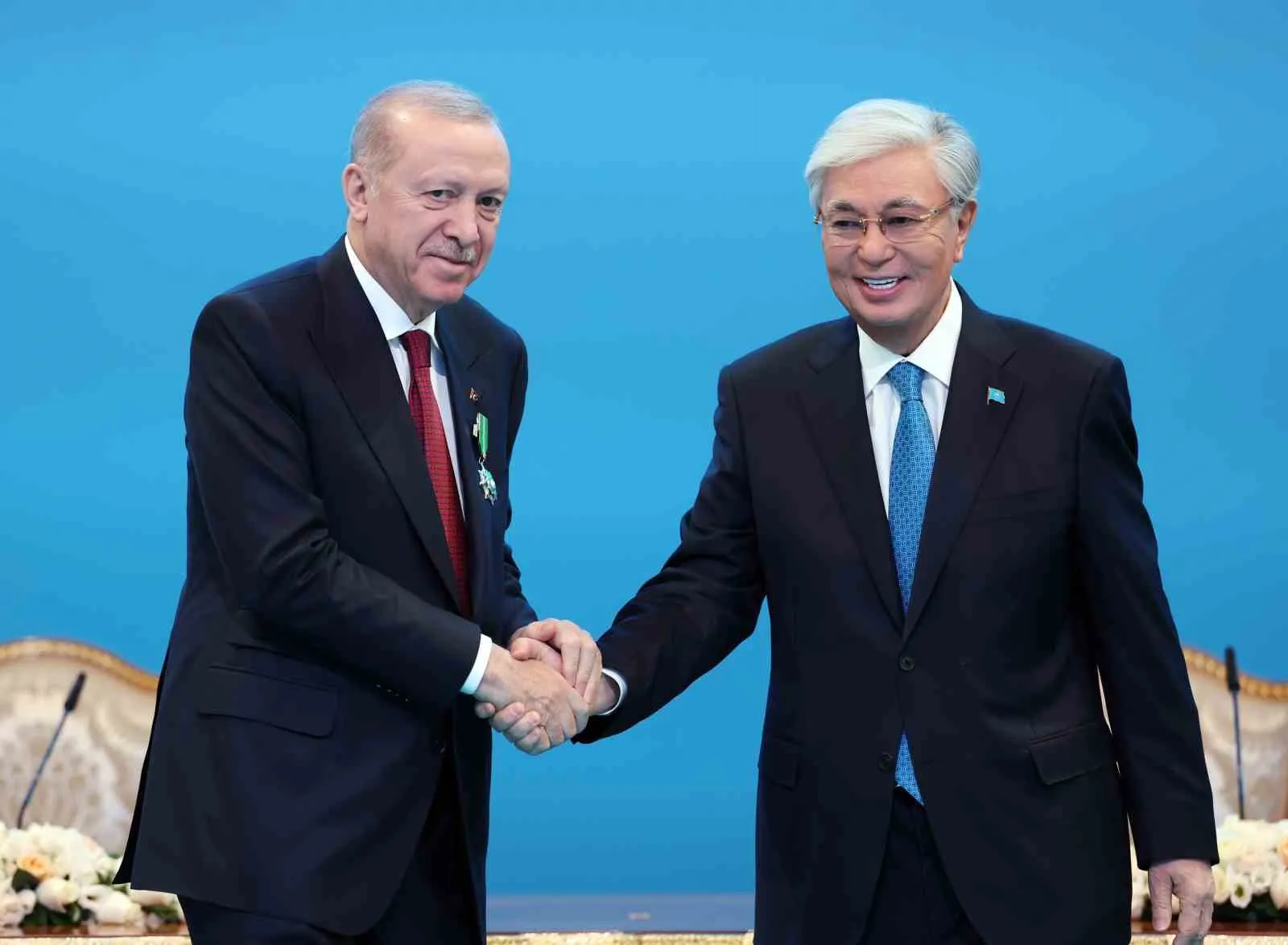 CUMHURBAŞKANI RECEP TAYYİP ERDOĞAN'IN ASTANA ZİYARETİ ÇERÇEVESİNDE TÜRKİYE İLE KAZAKİSTAN ARASINDA 13 ANLAŞMA İMZALANDI.