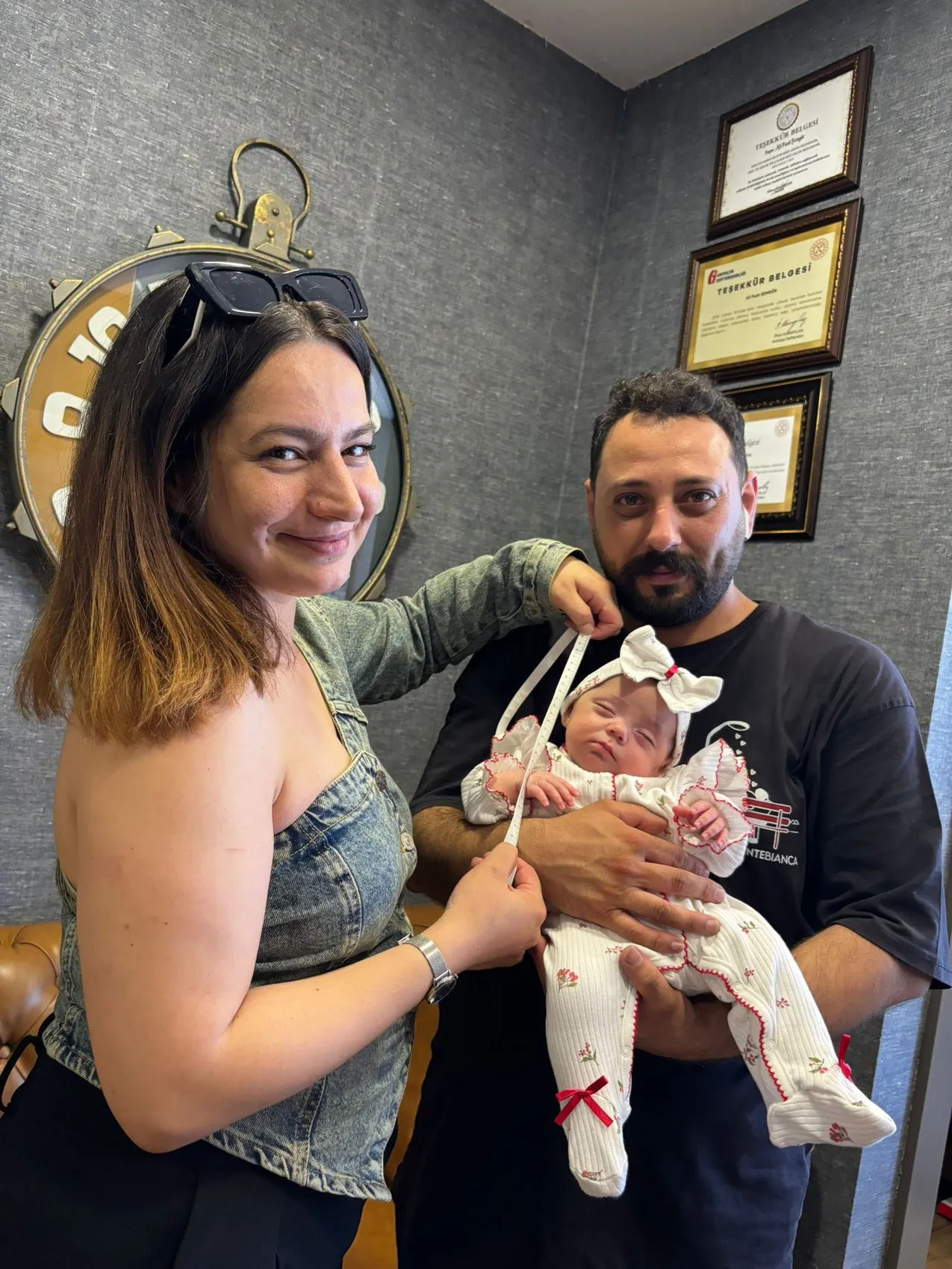 650 gramlık mucize Leyla bebek ailesine kavuştu
