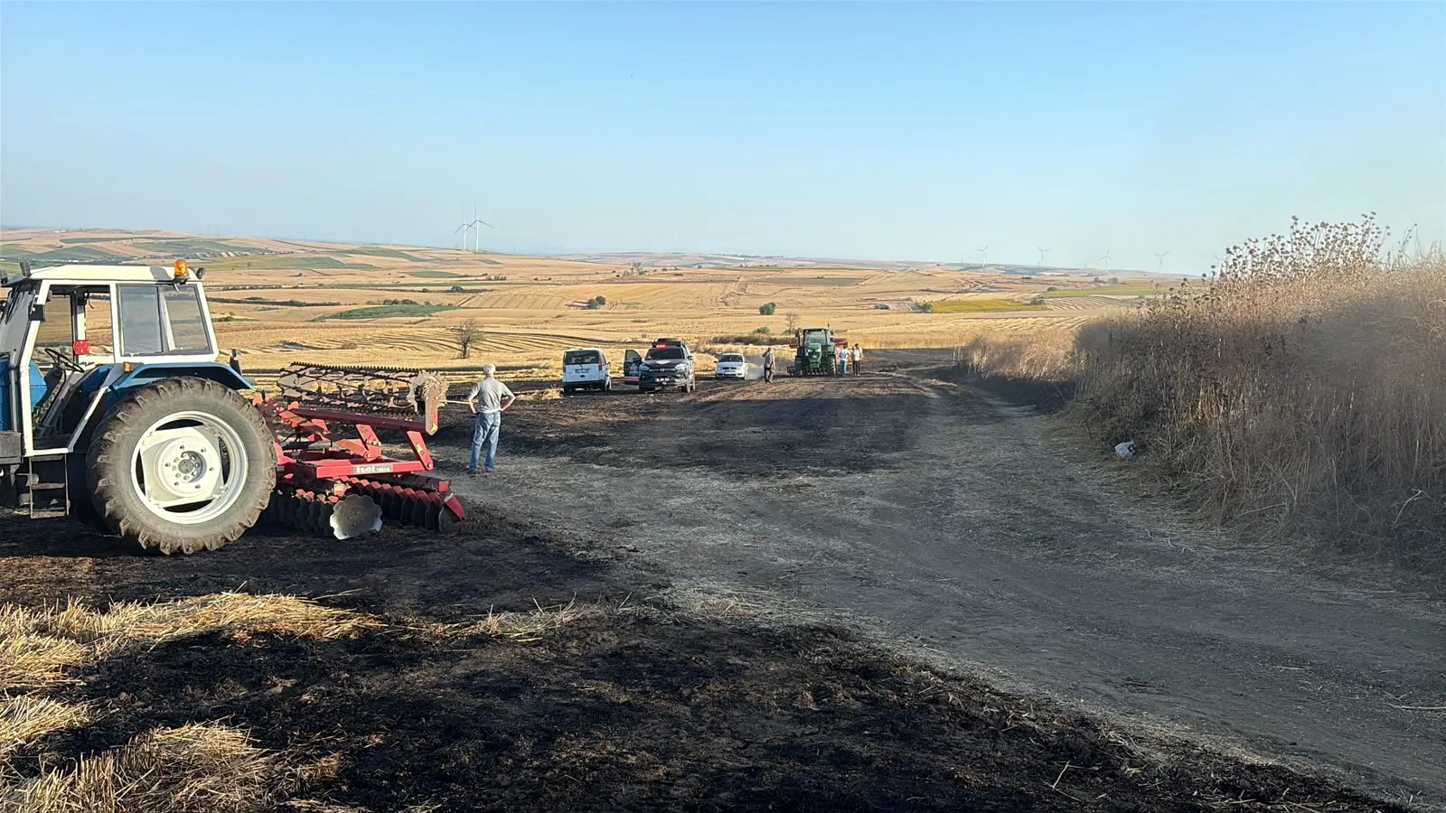 Çorlu'da hasat öncesi büyük yangın korkusu